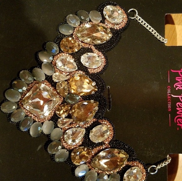 PINK PEWTER NECKLACE - Picture 5 of 5